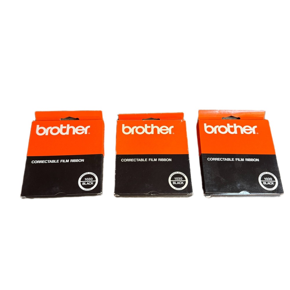 Lot of 3 Brother 1030 Correctable Film Ribbon Black Typewriter Cartridges New